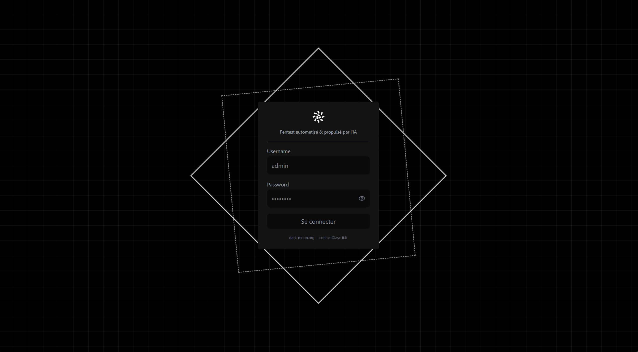 Darkmoon login screen