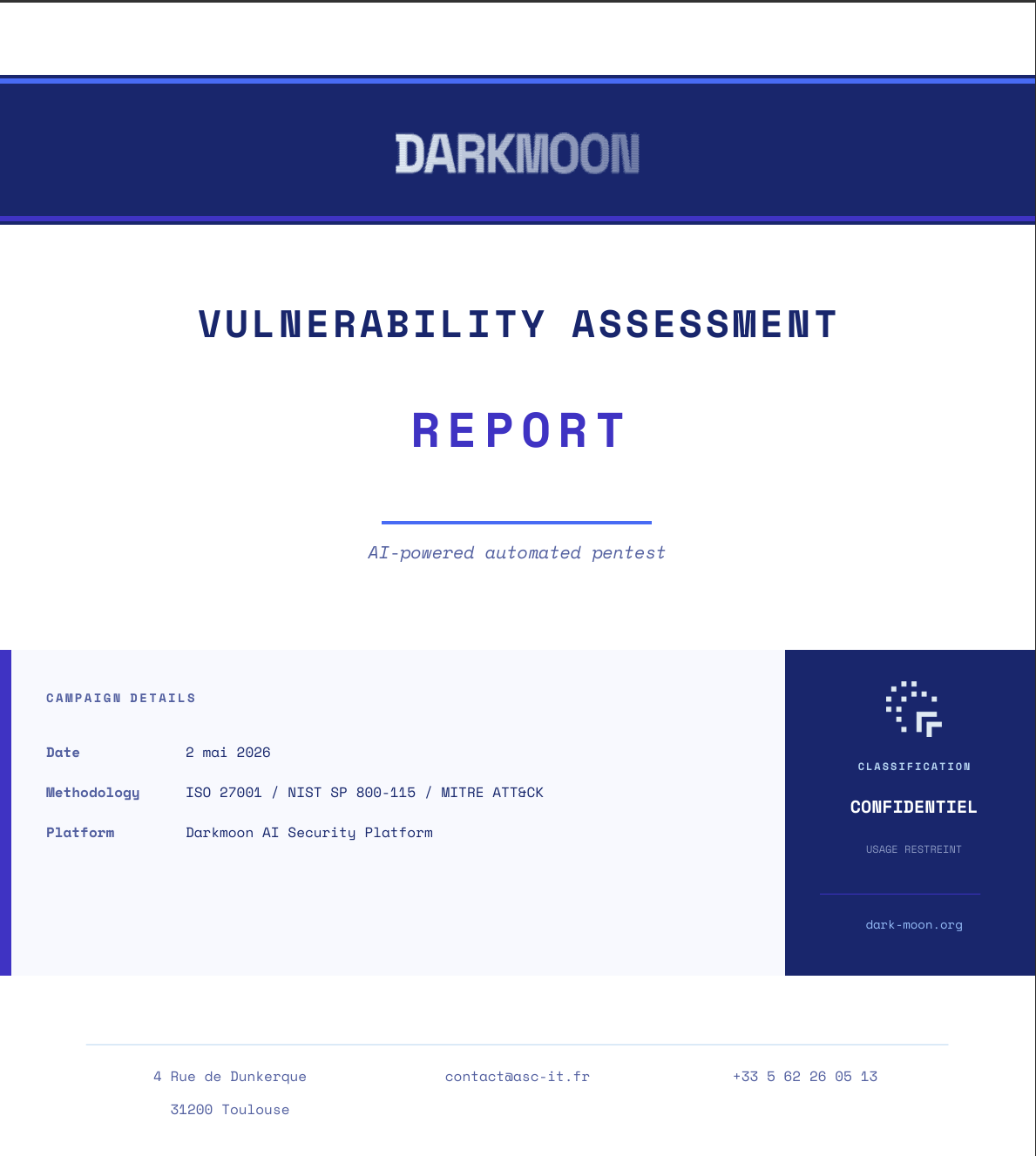 PDF report cover